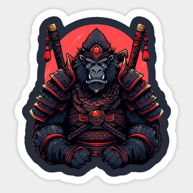 gorilla samurai Sticker by fancy ghost